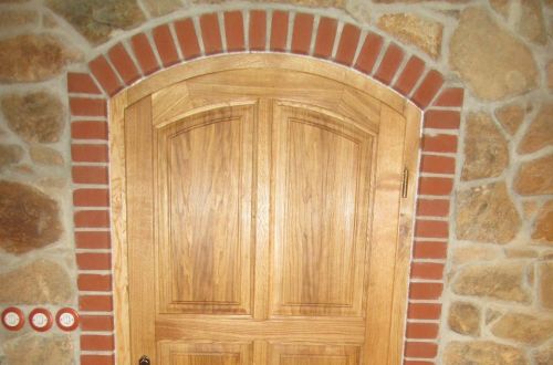 Dveře interiérové dubové - klenuté