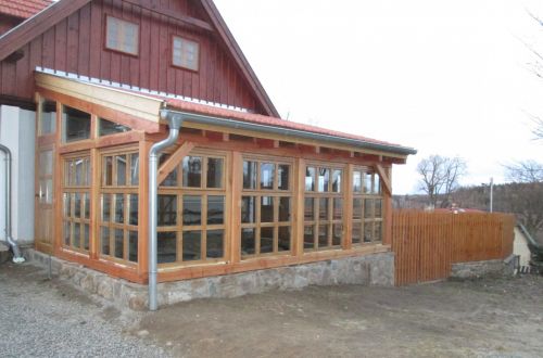Zimní zahrada konstrukce douglaska okna dub