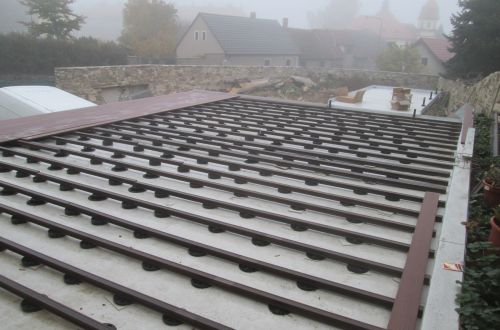 Terasa - WPC plast příprava pod vrchní prkna